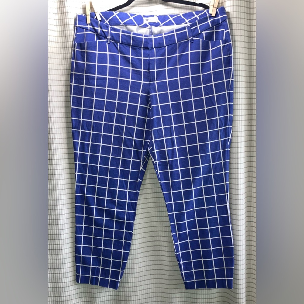 Old Navy Womens checkered Purple Pixie Pants size 20 Tall